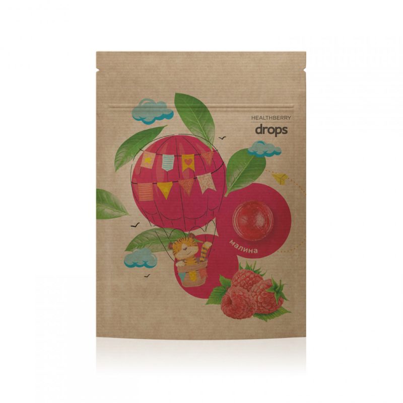 Леденцы «Малина» Healthberry, с витамином C, 12 шт